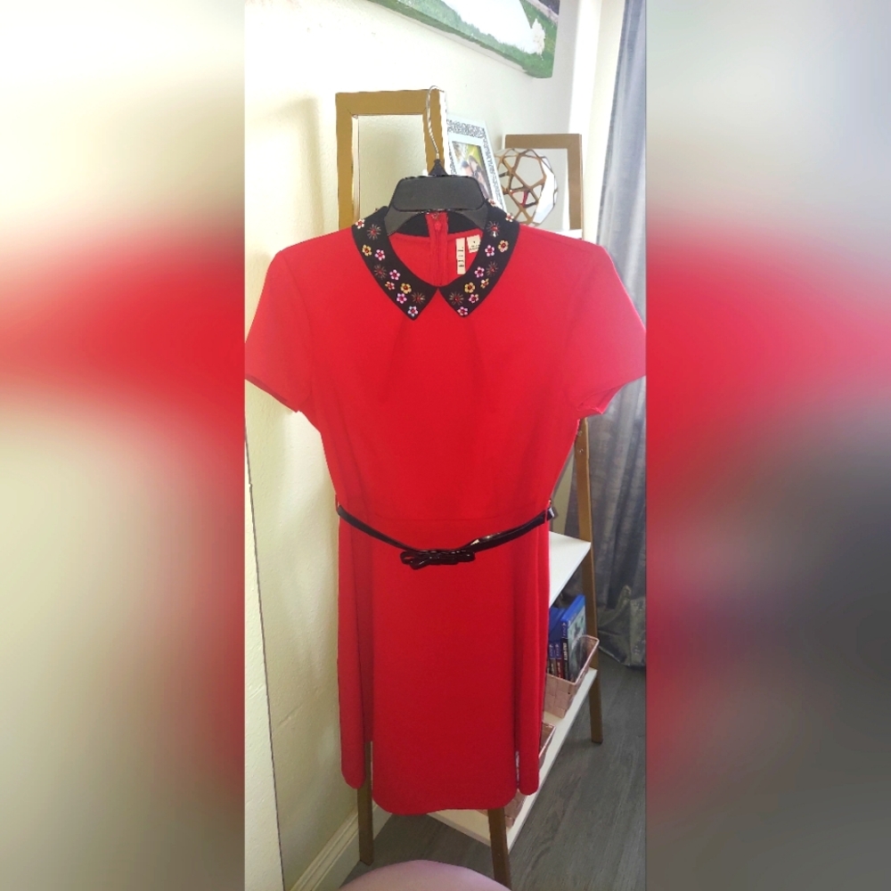 ELLE Women's Dress with Beaded collar .